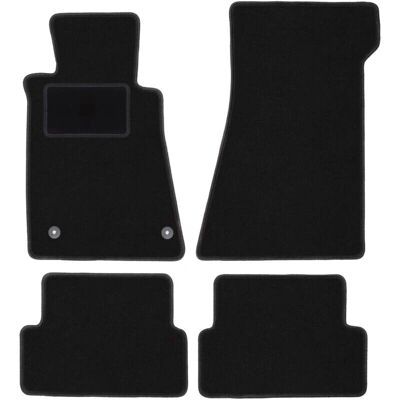 WLG-CARLUX - Mercedes SL R107 - Terciopelo - Negro - Car Mats WLG-CARLUX - Mercedes SL R107 - Terciopelo - Negro - Car Mats