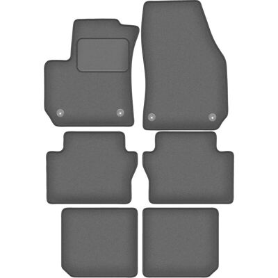 WLG-CARLUX-GRAFIET - Opel Zafira B - Grafito - 4 piezas - Alfombrillas WLG-CARLUX-GRAFIET - Opel Zafira B - Grafito - 4 piezas - Alfombrillas