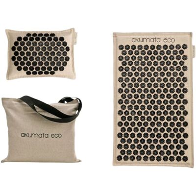 Akumata - ECO - Bege-Preto - 72x43 cm - Tapete de acupuntura Akumata - ECO - Bege-Preto - 72x43 cm - Tapete de acupuntura