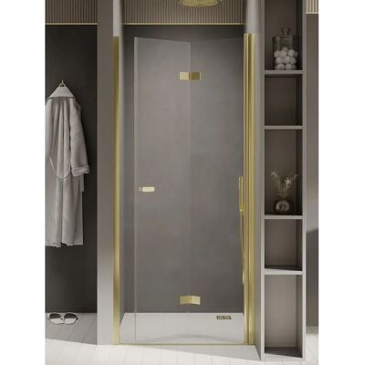 OTITEC Puerta de ducha abatible recta 80 cm champagne gold cuba light gold OTITEC Puerta de ducha abatible recta 80 cm champagne gold cuba light gold