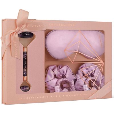 CRYSTALLOVE - Amethyst Home SPA Set - Roller CRYSTALLOVE - Amethyst Home SPA Set - Roller