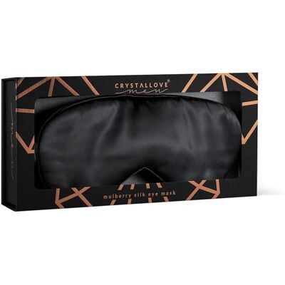 Crystallove Men Silk Eye Mask - Black - Sleep Mask Crystallove Men Silk Eye Mask - Black - Sleep Mask