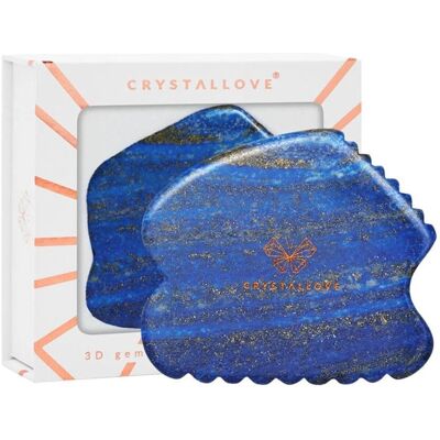 Crystallove Gua Sha Contorno in Lapis Lazuli - Strumento per Massaggi Donna Crystallove Gua Sha Contorno in Lapis Lazuli - Strumento per Massaggi Donna