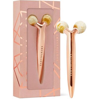 Crystallove Milky Amber 3D Lift & Sculpt Facial Roller - Ansiktsmassasjeverktøy Crystallove Milky Amber 3D Lift & Sculpt Facial Roller - Ansiktsmassasjeverktøy