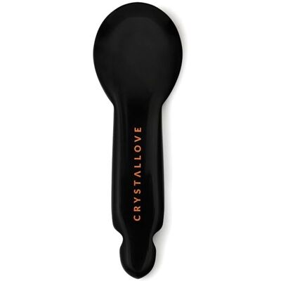 Crystallove Cuillère en Obsidienne Noire Gua Sha - Outil de Massage Facial - Publicité Crystallove Cuillère en Obsidienne Noire Gua Sha - Outil de Massage Facial - Publicité