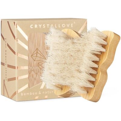 Crystallove Bamboo Butterfly Agave Face Brush Travel Size - Face Brush Crystallove Bamboo Butterfly Agave Face Brush Travel Size - Face Brush