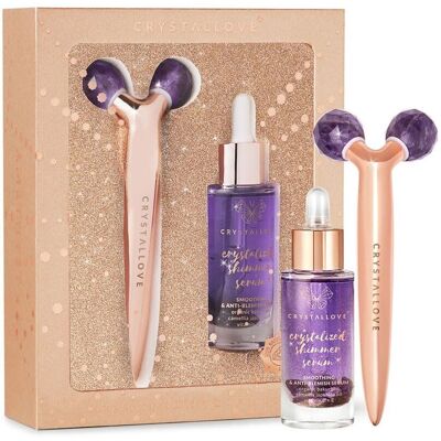 Crystallove Golden Amethyst 3D Lift & Sculpt Set - Kit di cura della pelle Crystallove Golden Amethyst 3D Lift & Sculpt Set - Kit di cura della pelle