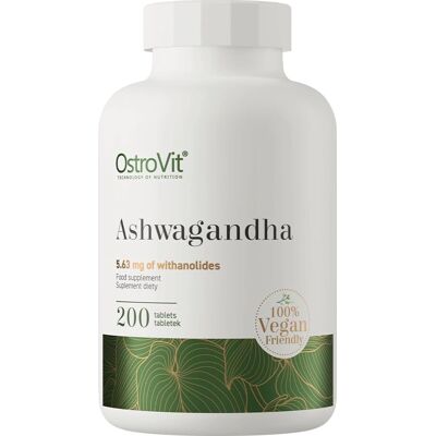 OstroVit - Ashwagandha - Vegan - 375mg - 200 Tabletten - Nahrungsergänzung OstroVit - Ashwagandha - Vegan - 375mg - 200 Tabletten - Nahrungsergänzung