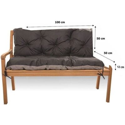 Setgarden Poduszki - 120x50cm Poduszka na zewnątrz - Czarna - Poduszki do mebli paletowych Setgarden Poduszki - 120x50cm Poduszka na zewnątrz - Czarna - Poduszki do mebli paletowych