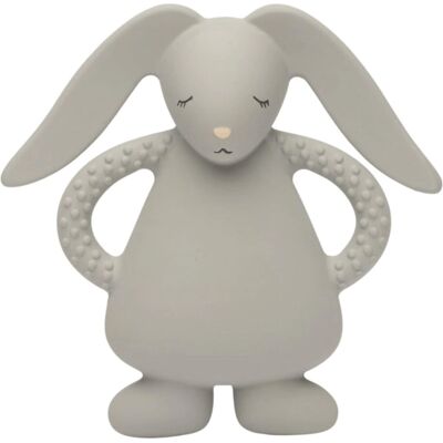Moonie Gray Natural Rubber Bunny Teether - Teether Moonie Gray Natural Rubber Bunny Teether - Teether