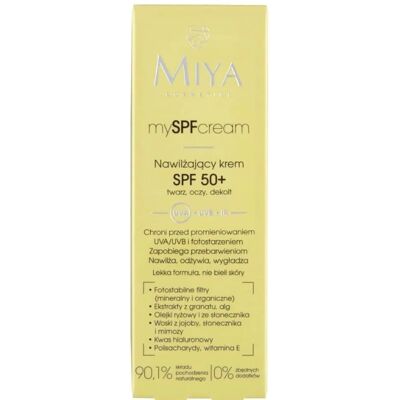 Miya Cosmetics mySPFcream Hydraterende Crème SPF50+ - Gezicht, Ogen & Nek Miya Cosmetics mySPFcream Hydraterende Crème SPF50+ - Gezicht, Ogen & Nek