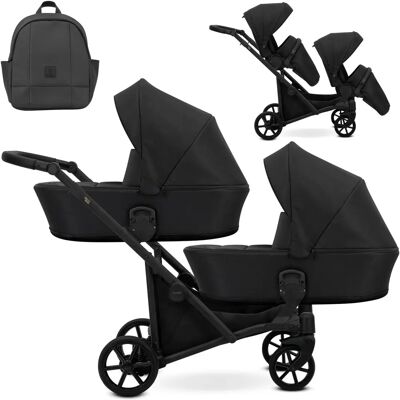 Kunert Baby Brav Duo Zwillingswagen - Schwarz Kunert Baby Brav Duo Zwillingswagen - Schwarz