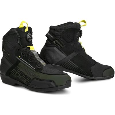 Chaussures de moto ventilées Shima Edge - Unisexe - Noir Vert - 48 Chaussures de moto ventilées Shima Edge - Unisexe - Noir Vert - 48