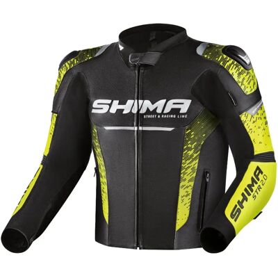 Shima STR 2.0 Motorradlederjacke - Schwarz Gelb - Unisex Shima STR 2.0 Motorradlederjacke - Schwarz Gelb - Unisex