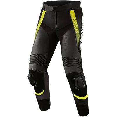 Shima Leder Motorradhose - Schwarz Gelb - 50 - Motorrad Lederhose Shima Leder Motorradhose - Schwarz Gelb - 50 - Motorrad Lederhose