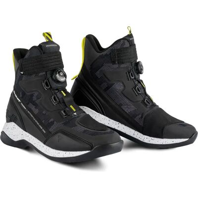 SHIMA Takeshi Motorcycle Boots - Black-White-Yellow - 41 - Unisex SHIMA Takeshi Motorcycle Boots - Black-White-Yellow - 41 - Unisex