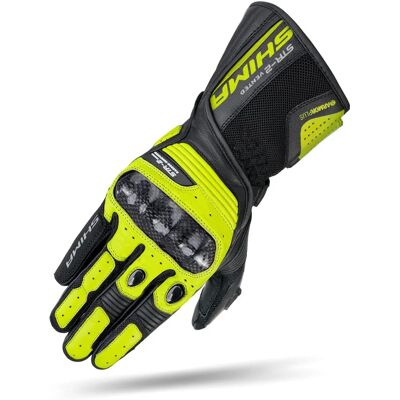 SHIMA STR-2 Belüftete perforierte Motorrad-Handschuhe - Schwarz Gelb - S SHIMA STR-2 Belüftete perforierte Motorrad-Handschuhe - Schwarz Gelb - S