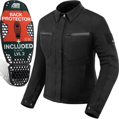 Veste moto pour femmes Shima Giro noire Taille L - Veste de moto - Publicité Veste moto pour femmes Shima Giro noire Taille L - Veste de moto - Publicité