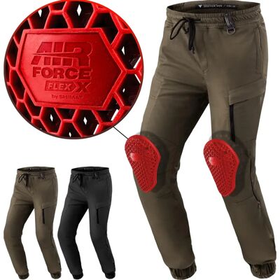 SHIMA Joggster Brown/Green Textile Motorcycle Pants - 40 SHIMA Joggster Brown/Green Textile Motorcycle Pants - 40