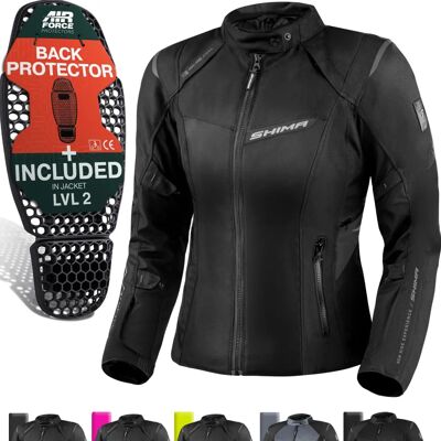 Veste moto SHIMA Rush 2.0 pour femme - Imperméable et ventilée Veste moto SHIMA Rush 2.0 pour femme - Imperméable et ventilée