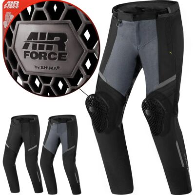 SHIMA Rush 2.0 Vented Waterdichte Motorkleding - Zwart Grijs 2XL SHIMA Rush 2.0 Vented Waterdichte Motorkleding - Zwart Grijs 2XL