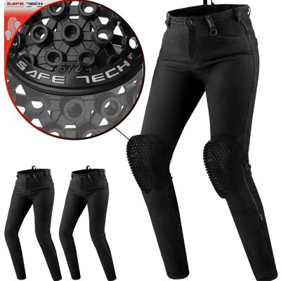 Jeans moto Flexx Noir de SHIMA - Taille Haute, Ajustement Slim Jeans moto Flexx Noir de SHIMA - Taille Haute, Ajustement Slim