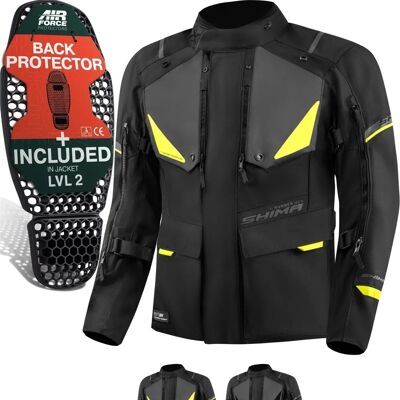 SHIMA - Runner - Schwarz-Gelb - 4XL - Motorradjacke SHIMA - Runner - Schwarz-Gelb - 4XL - Motorradjacke