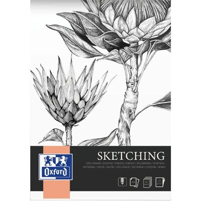 Oxford Art Skizzenblock - A4, 120 g/m², 50 Blatt - Anthrazit Oxford Art Skizzenblock - A4, 120 g/m², 50 Blatt - Anthrazit