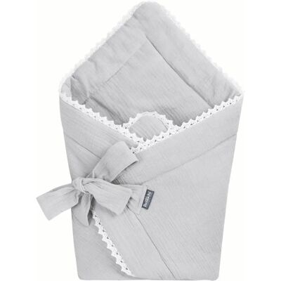 Szara muślinowa kołderka Cuddly Bellochi Szara muślinowa kołderka Cuddly Bellochi