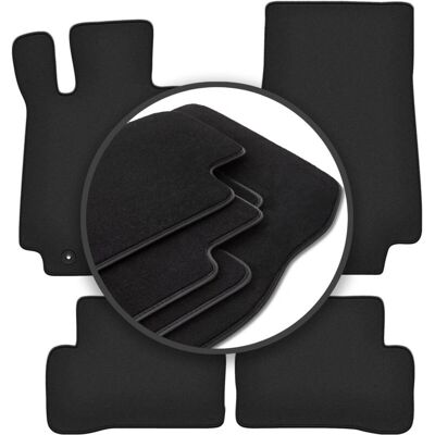 Mercedes - C W205 - Musta - Polyamidi harjakset - Car mats Mercedes - C W205 - Musta - Polyamidi harjakset - Car mats