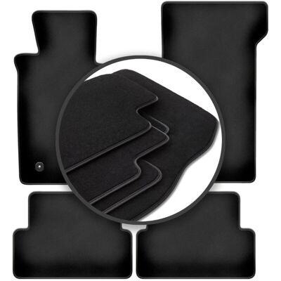 DURBAN-BLACK - Mercedes SL R107 - Black - Car Mats DURBAN-BLACK - Mercedes SL R107 - Black - Car Mats