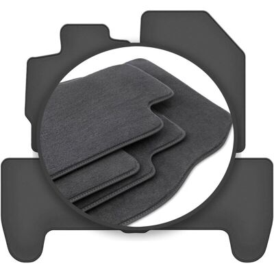 Toyota - Yaris II hatchback 2005-2011 - Grafito - 100% poliamida - Alfombrillas Toyota - Yaris II hatchback 2005-2011 - Grafito - 100% poliamida - Alfombrillas