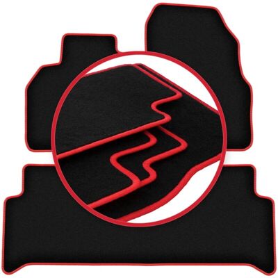 WLG-CARLUX-RED - Renault Scenic II - Negro - Alfombrillas WLG-CARLUX-RED - Renault Scenic II - Negro - Alfombrillas