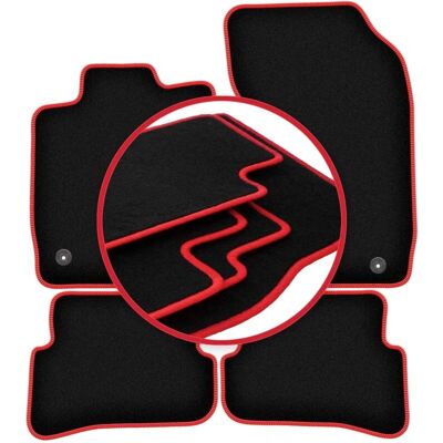 CARLUX-RED - Audi A1 8X - negro - Alfombrillas CARLUX-RED - Audi A1 8X - negro - Alfombrillas