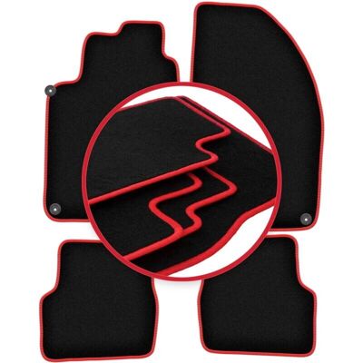 CARLUX - CARLUX-RED - negro - costuras rojas - Alfa Romeo 166 Alfombrillas CARLUX - CARLUX-RED - negro - costuras rojas - Alfa Romeo 166 Alfombrillas