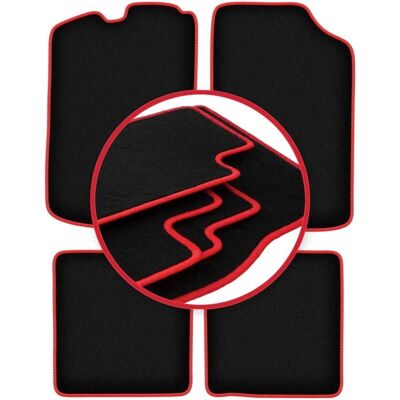 CARLUX - WLG-CARLUX-RED - Negro - Alfombrillas de coche CARLUX - WLG-CARLUX-RED - Negro - Alfombrillas de coche