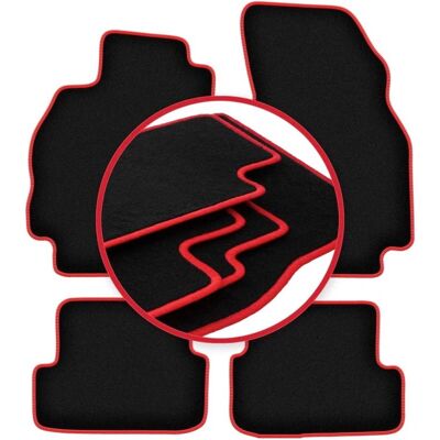 Carlux - CARLUX-RED - Renault Megane II - negro - Alfombrillas de coche Carlux - CARLUX-RED - Renault Megane II - negro - Alfombrillas de coche