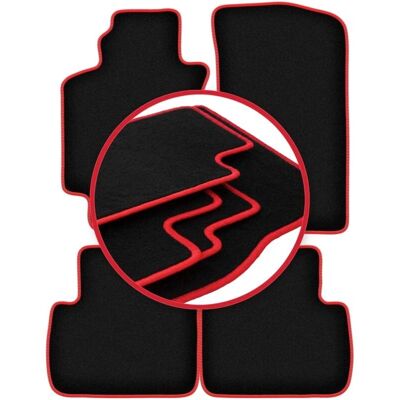 CARLUX - WLG-CARLUX-RED - Color Negro - Car mats CARLUX - WLG-CARLUX-RED - Color Negro - Car mats