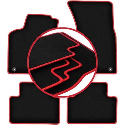 WLG-CARLUX-RED - Porsche Macan - Costuras rojas - Alfombrillas WLG-CARLUX-RED - Porsche Macan - Costuras rojas - Alfombrillas