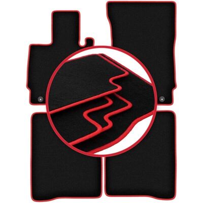 Carlux - WLG-CARLUX-RED - Mercedes W221 Clase S - Costuras rojas - Alfombrillas Carlux - WLG-CARLUX-RED - Mercedes W221 Clase S - Costuras rojas - Alfombrillas