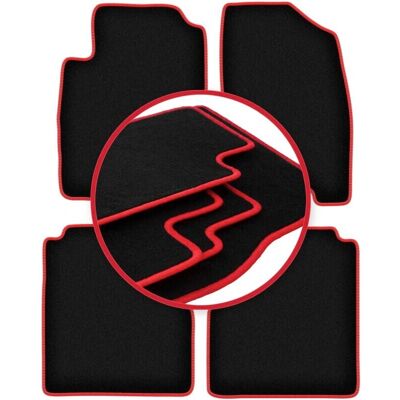 WLG-CARLUX-RED - Nissan Navara D40 - Negro - Alfombrillas WLG-CARLUX-RED - Nissan Navara D40 - Negro - Alfombrillas