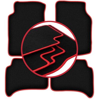 WLG-CARLUX-RED - Kia Sportage I 1995-2004 - Negro - Alfombrillas WLG-CARLUX-RED - Kia Sportage I 1995-2004 - Negro - Alfombrillas