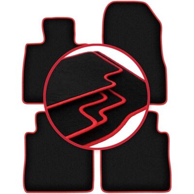 WLG-CARLUX - CARLUX-RED - Negro - Car mats WLG-CARLUX - CARLUX-RED - Negro - Car mats