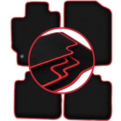 WLG-CARLUX-RED - Toyota Camry VII - Negro - Alfombrillas WLG-CARLUX-RED - Toyota Camry VII - Negro - Alfombrillas