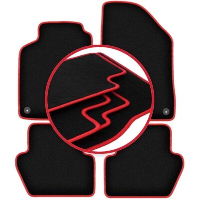 WLG-CARLUX-RED - Volvo V70 1996-2000 - Negro - Car Mats WLG-CARLUX-RED - Volvo V70 1996-2000 - Negro - Car Mats