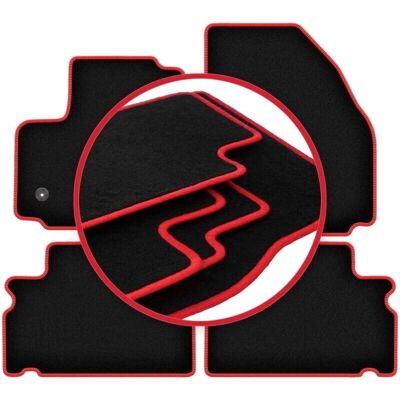 CARLUX - CARLUX-RED - Negro - Car mats CARLUX - CARLUX-RED - Negro - Car mats