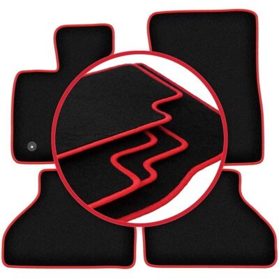 CARLUX - WLG-CARLUX-RED - BMW X6 E71 - Red stitching - Alfombrillas CARLUX - WLG-CARLUX-RED - BMW X6 E71 - Red stitching - Alfombrillas
