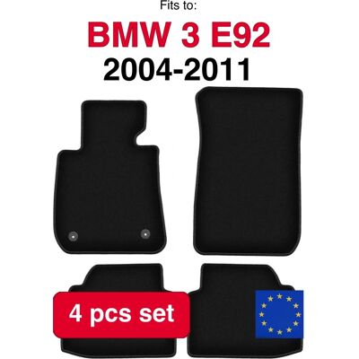 BMW - 3 E92 Coupé - Nero - Velluto - Tappeti auto BMW - 3 E92 Coupé - Nero - Velluto - Tappeti auto