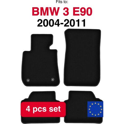 BMW - 3 Series E90 - Velluto Nero - Tappetini auto BMW - 3 Series E90 - Velluto Nero - Tappetini auto