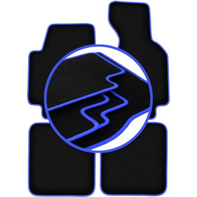WLG - CARLUX-BLUE Audi 80 B5 - Costura azul - car mats WLG - CARLUX-BLUE Audi 80 B5 - Costura azul - car mats